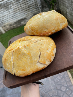 Una foto de Pan casero con harina para Pizza con Masa Madre