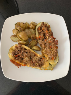 Una foto de Zapallito italiano con carne