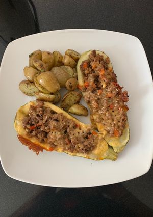 Una foto de Zapallito italiano con carne