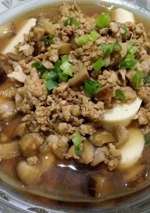 Foto resep Tahu telur daging cincang (steam egg tofu)