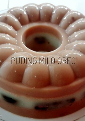 Foto resep Puding milo oreo