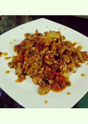 Foto resep Ayam tepung saus jamur