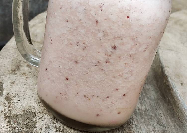 Cara menyiapkan Apple Strawberry Smoothies 🍎🍓 , Sempurna