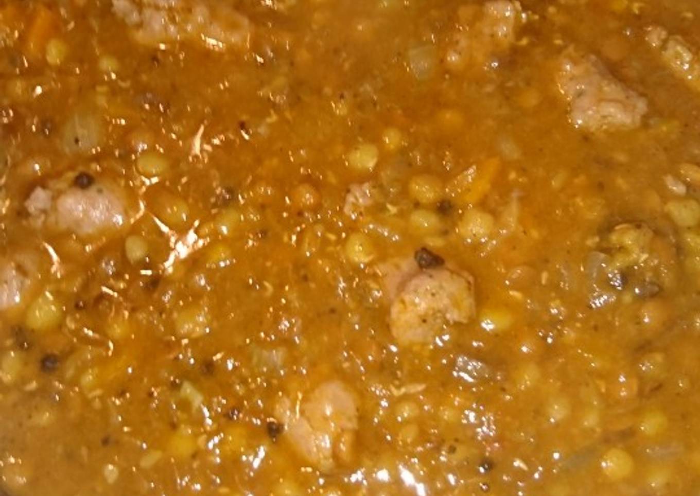 Lentejas con un toque de morcilla