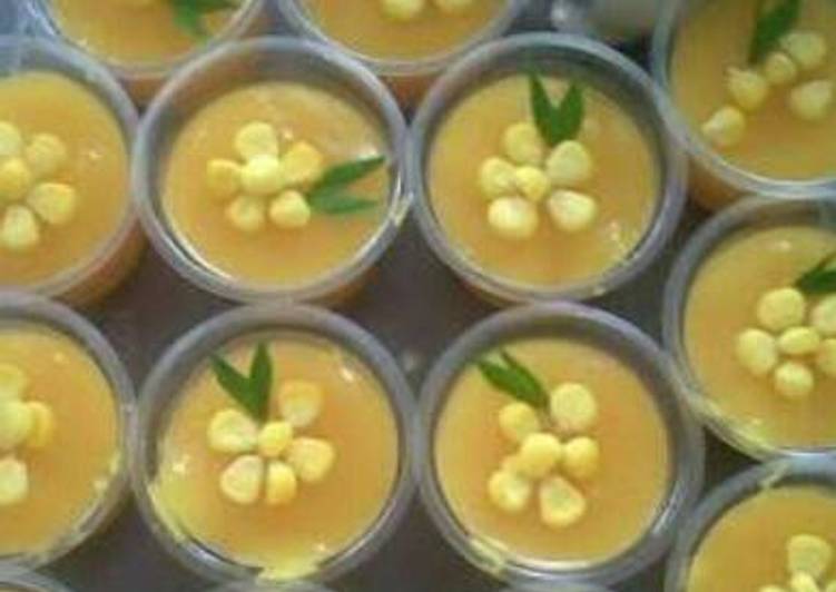 Cara olah Puding jagung  yang Enak