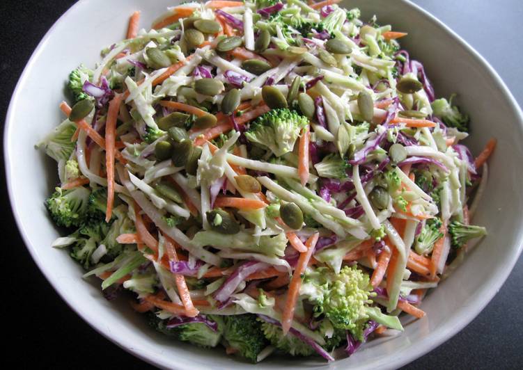 Simple Way to Prepare Homemade Broccoli Slaw with Creamy Dressing