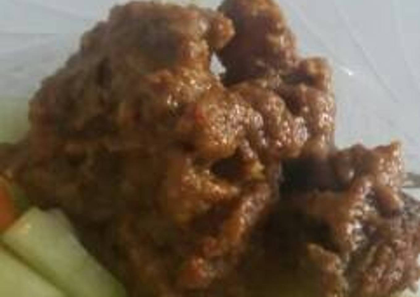 Rendang bumbu seadanya