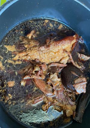 รูปของ ขาหมู จาก slow cook (crockpot) 18 ชั่วโมง