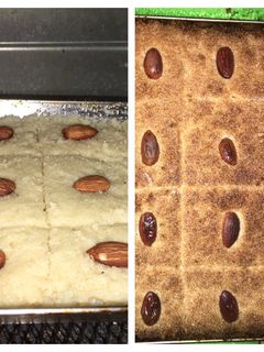 صورة لوصفة بسبوسة تقليدية