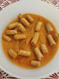 Crema fría de calabaza con zanahoria y apio a tu gusto