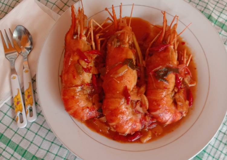 Lobster saus padang sederhana