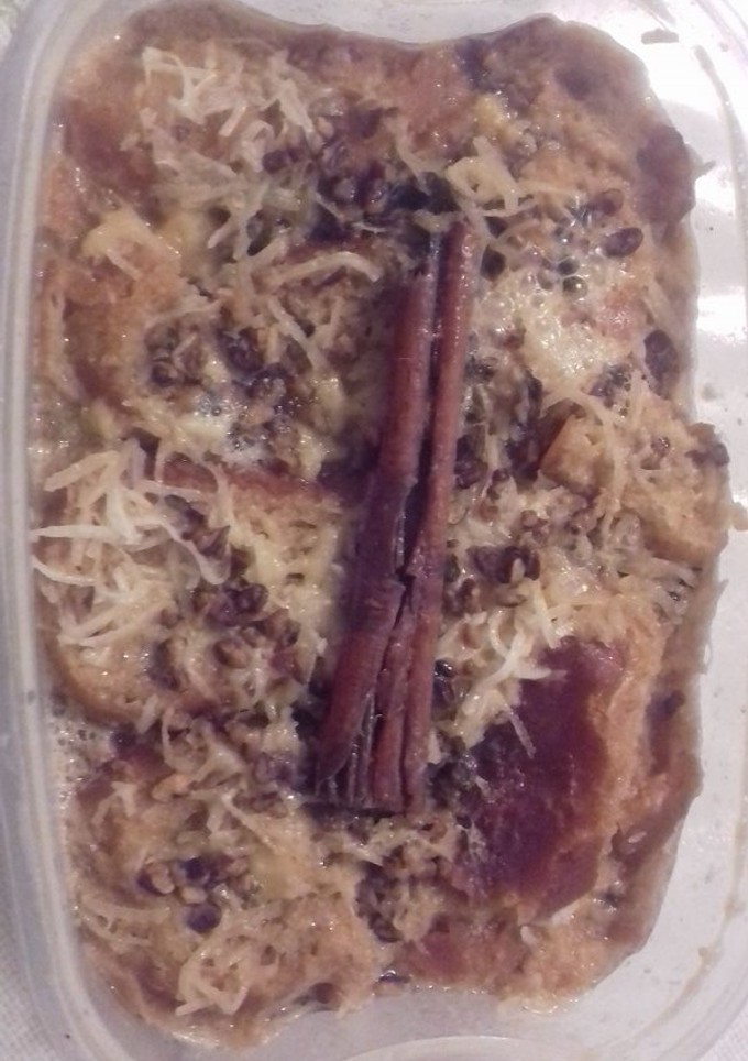 Una foto de Capirotada horneada a lo ranchero