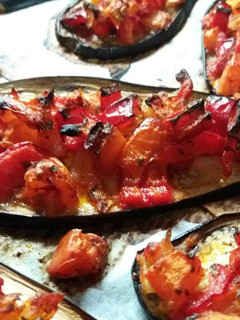 Una foto de Berenjenas con trampó al horno
