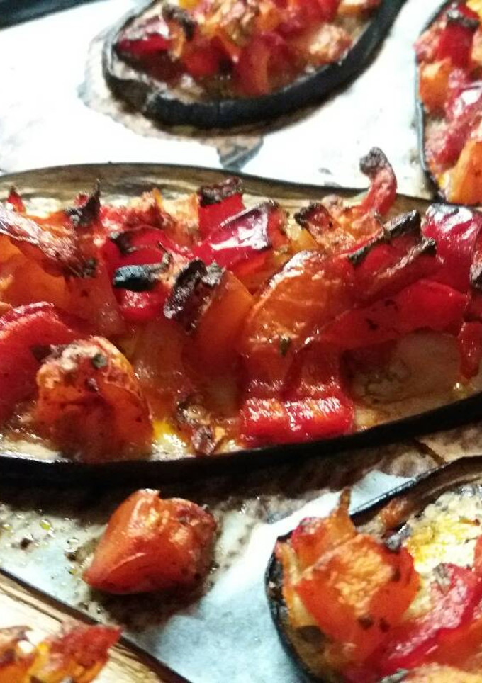 Una foto de Berenjenas con trampó al horno