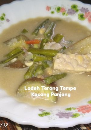 Foto resep 133. Lodeh Terong Tempe Kacang Panjang (Tanpa Cabe)