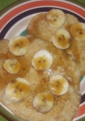 Una foto de Hot cake de avena y plátano