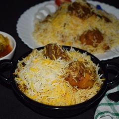 A picture of Hydrabadi Mutton Biryani.