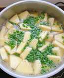 Canh sake nấu tôm