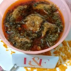 A picture of Palak Gosht.