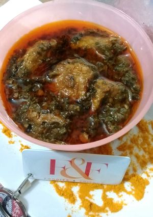 A picture of Palak Gosht.