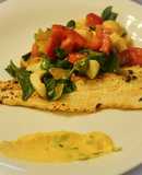 Pejerrey marinado, verduras y salsa de hierbas!!