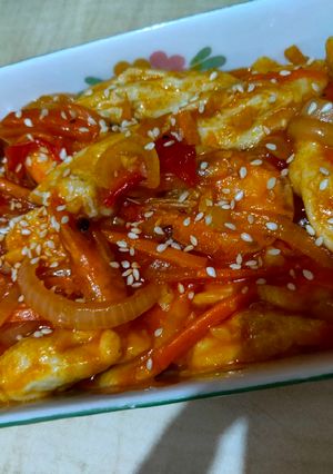 Foto resep Udang & otak otak asam manis