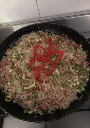 Una foto de Arroz chino falso
