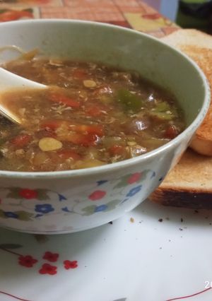 A picture of Vegetable soup.