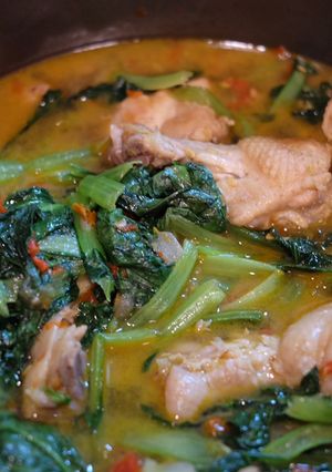 รูปของ แกงผักกาดกวางตุ้งใส่ไก่
