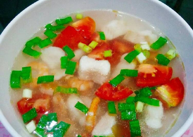 Resep Sup ikan dory&amp;udang(kuah jahe), Enak Banget