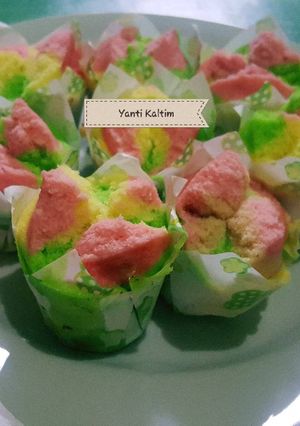 Foto resep Bolu kukus pelangi