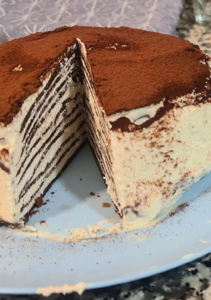 Una foto de Tarta de mascarpone. Sin gluten. Fácil