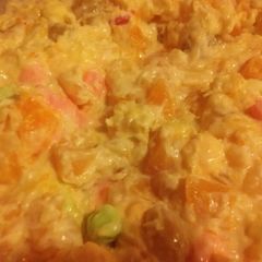 A picture of Fluffy creamy fruit salad.