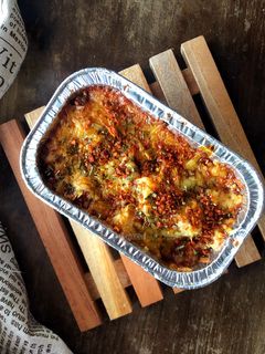 Foto resep Spicy Cheesy Bolognaise Baked Rice