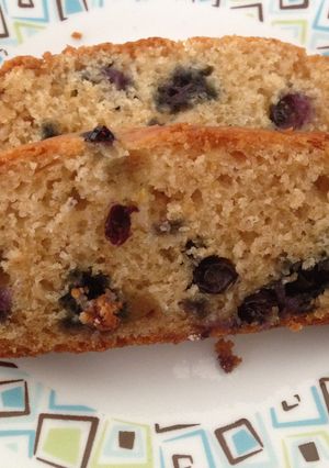 A picture of Eggless Blueberry Yogurt Cake.