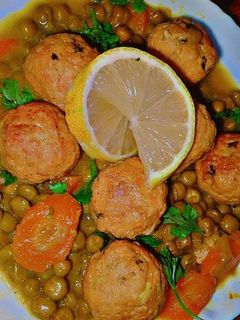 صورة لوصفة بولات الدجاج بالبازلاء 💗