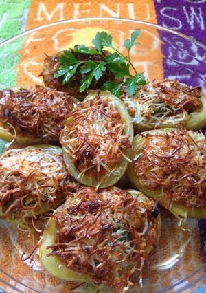 Una foto de Patatas rellenas de ropa vieja gratinadas
