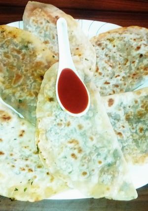 A picture of Afghani Stuffed Paratha.