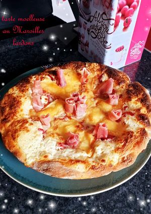 Une photo de Tarte moelleuse au maroilles et lardons fumés😋