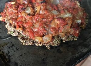 Una foto de Pizza vegana SIN GLUTEN y que ayuda a adelgazar