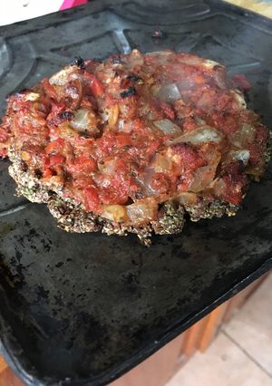 Una foto de Pizza vegana SIN GLUTEN y que ayuda a adelgazar