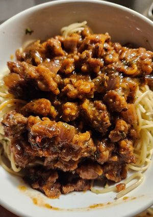 A picture of Savory Sausage Tomato Pasta Recipe.