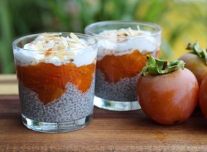 Foto de Pudim de Chia com Dióspiros e Canela