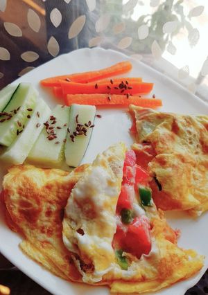صورة لوصفة عجة الخضار 🍳🥰