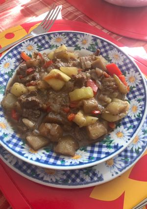 Una foto de Carbonada de berenjenas y zapallos italianos