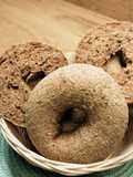 Mini rosquillas de pan integral
