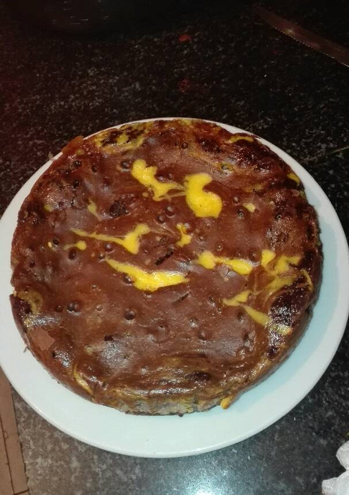 Una foto de Brownie de chocolate y crema de queso