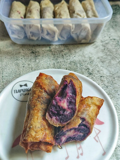 Foto resep Lumpia Ubi Ungu Keju