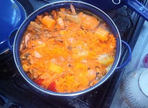 Una foto de Paella rápida