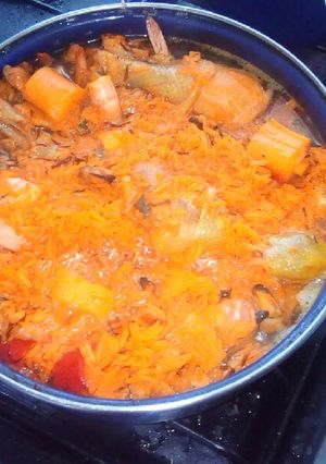 Una foto de Paella rápida